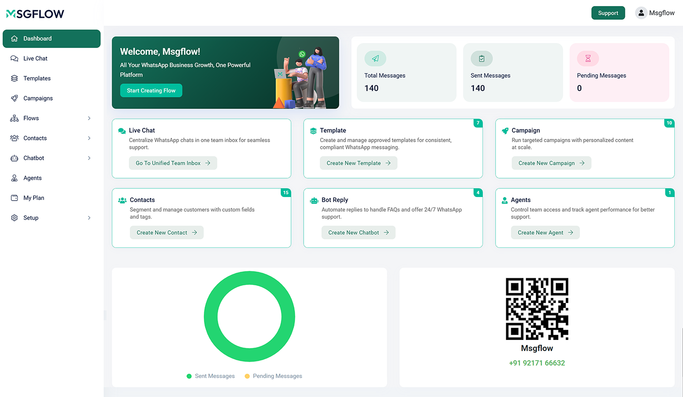 MsgFlow WhatsApp Automation
